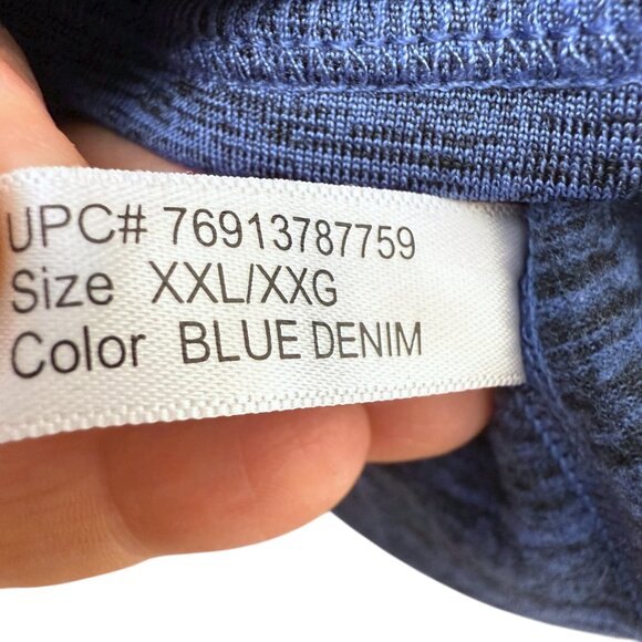 CUDDL DUDS Climate Right Top XXL Blue Mock Neck Fleece Lined Performance Womens - Picture 9 of 9
